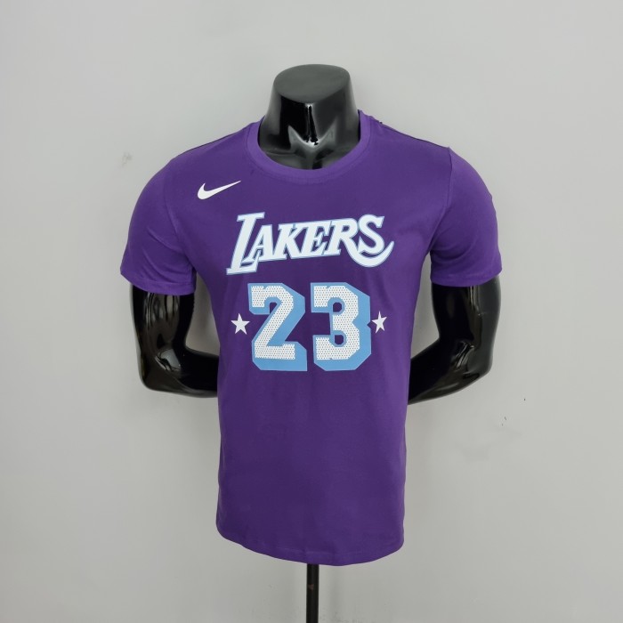 LeBron James Los Angeles Lakers Casual T-shirt Purple