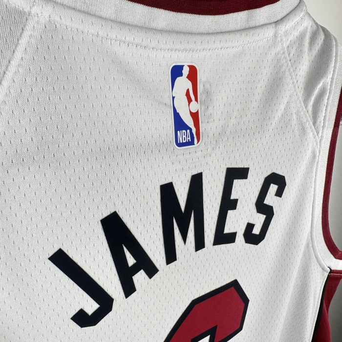Miami Heat Kids Jersey White  22/23 No. 6 James