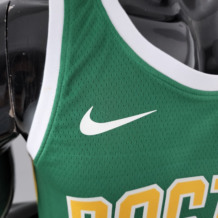 Jaylen Brown Boston Celtics Platinum Swingman Jersey Green Gold