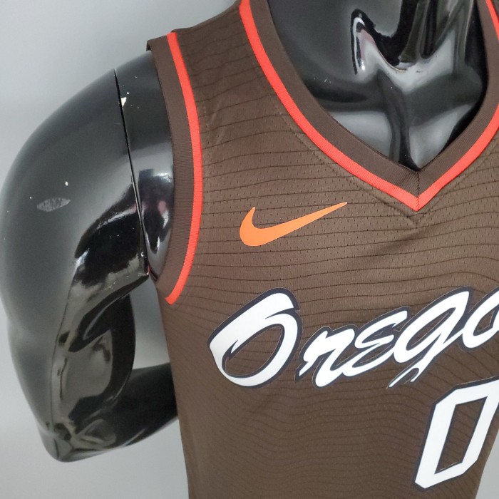 Damian Lillard Portland Trail Blazers Swingman Jersey Brown