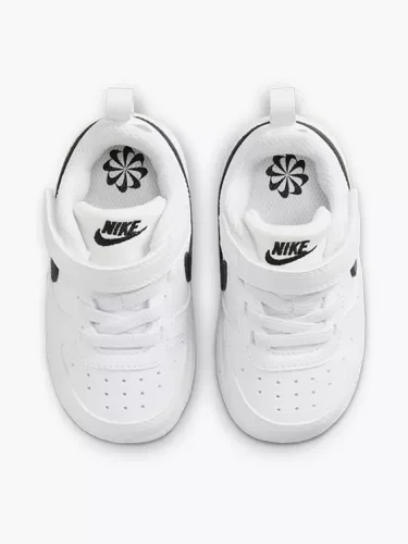 Air Force low-top Court Borough Low Children's Leather Sneakers Velcro White Black