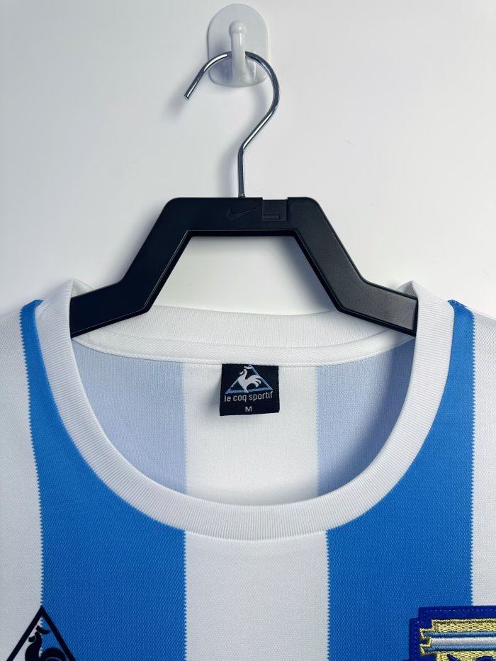 Argentina Home Long Sleeve Retro Jersey 1986