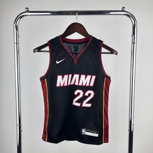 Miami Heat Kids Jersey Black 22/23 NO.22 Butler