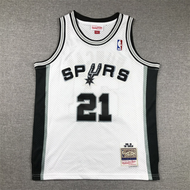 San Antonio Spurs KIds Jersey White Throwback 98/99 NO.21 DUNCAN
