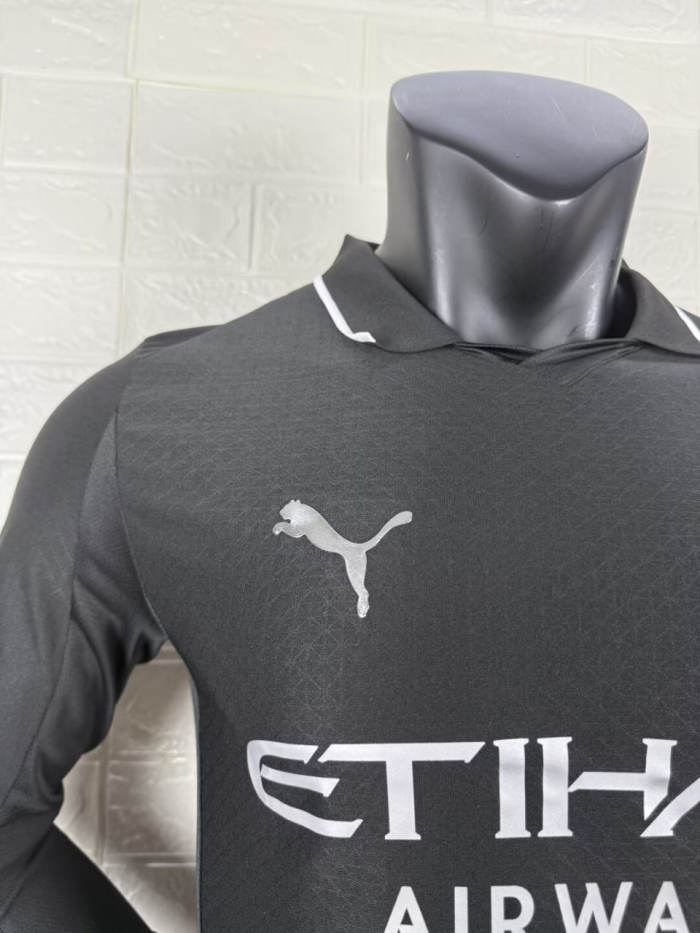 Manchester City Away Player Long Sleeve Jersey 25/26