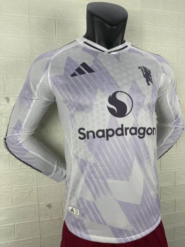Manchester United Away Long Sleeve Player Jersey 25/26