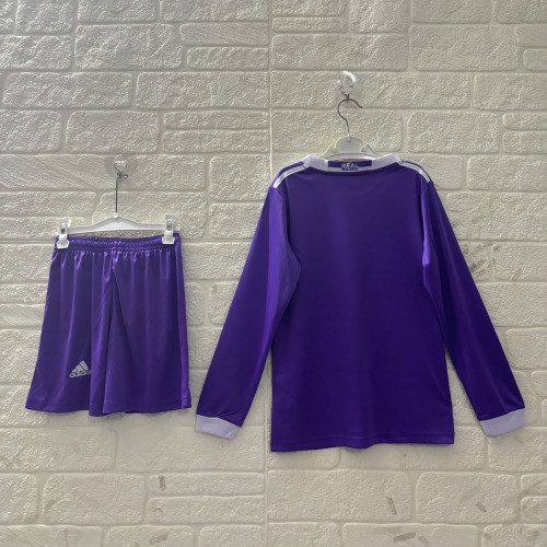 Real Madrid Away Retro Kids Long Sleeve Suit 16/17