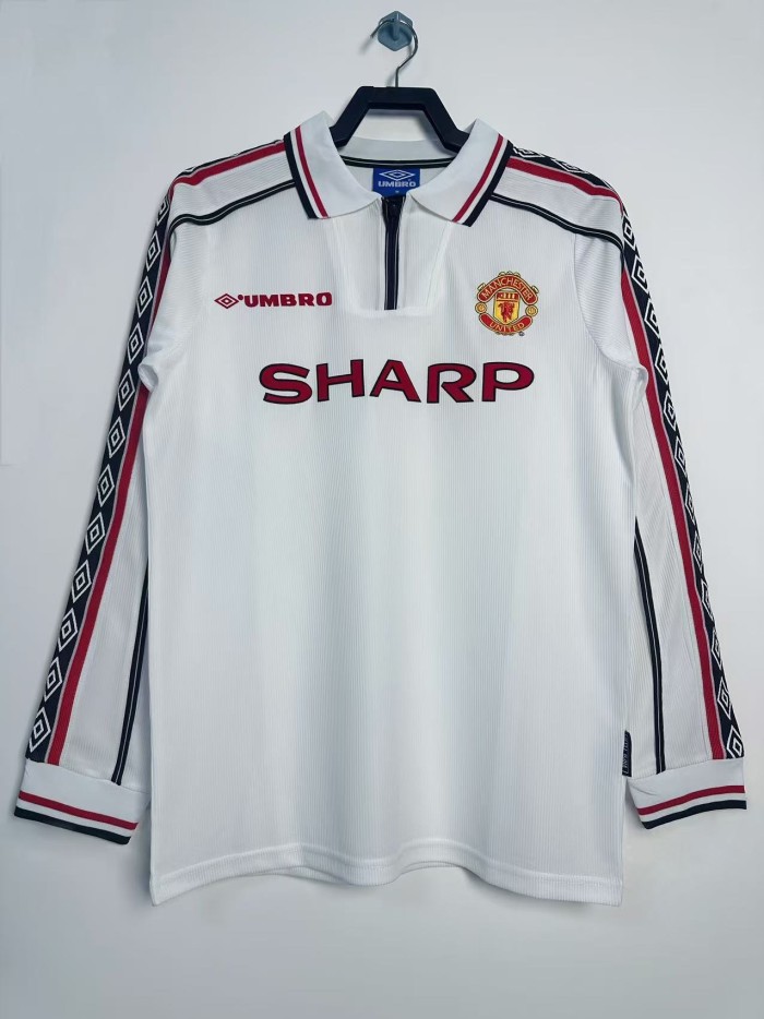 Manchester United Commemorative Edition Long Sleeve Retro Jersey 98/99