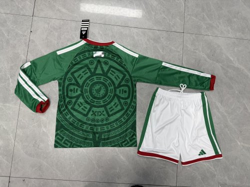 Mexico 2026 World Cup Home Long Sleeve Kids Suit