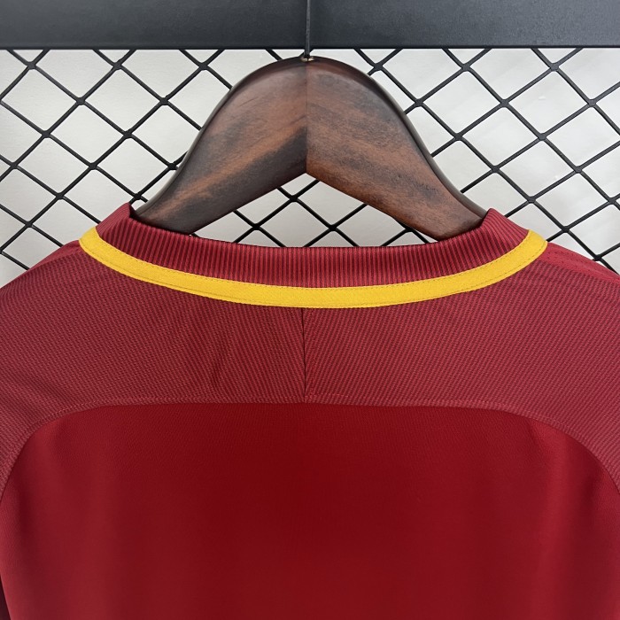 AS Roma Home Long Sleeve Retro Jersey 2017/18