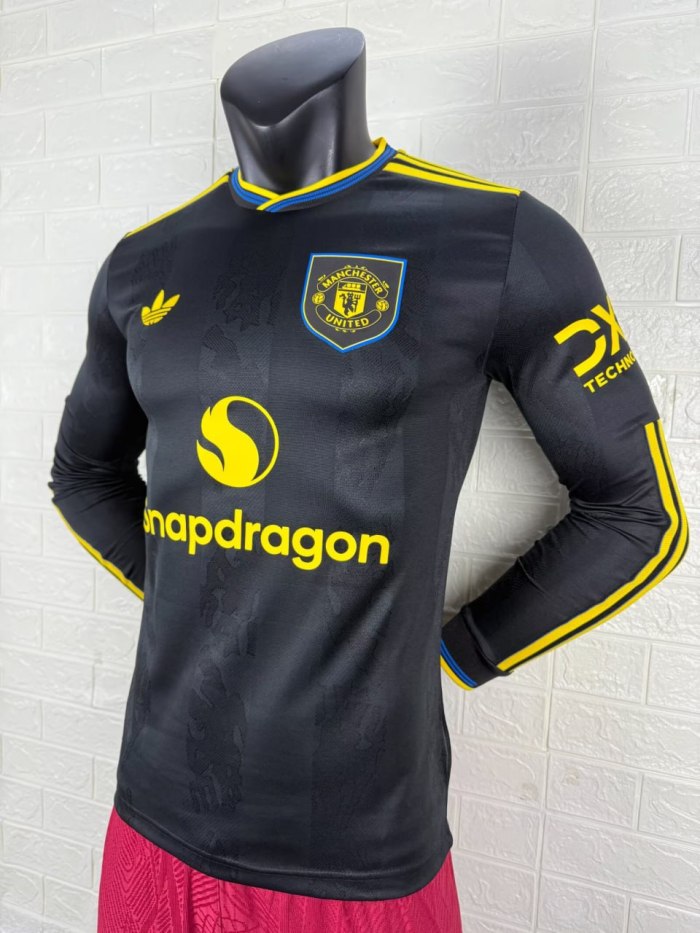 Manchester United Third Player Long Sleeve Jersey 25/26