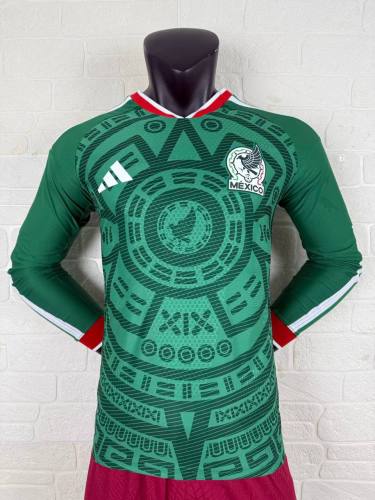 Mexico 2026 World Cup Home Player Long Sleeve Men Jersey