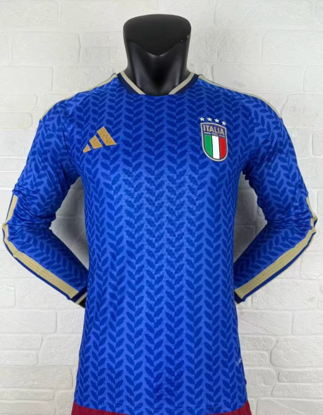 Italy 2026 World Cup Home Player Long Sleeve Men Jersey