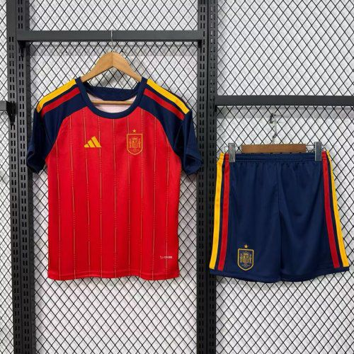 Spain 2026 World Cup Short Sleeve Home Adult Suit