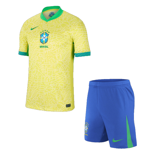 Brazil  Home Short Sleeves  Adult Suit 24/25