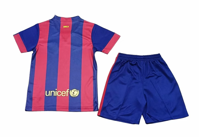 Barcelona Home Retro Short Sleeve Adult Suit 2014/15