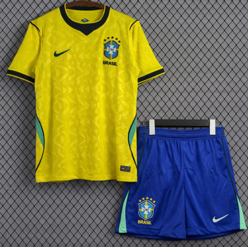 Brazil World Cup Home Short Sleeves  Adult Suit 26/27