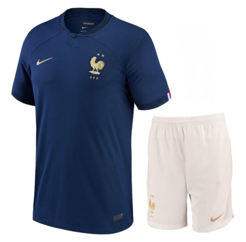 France World Cup Home Short Sleeves  Adult Suit 22/23