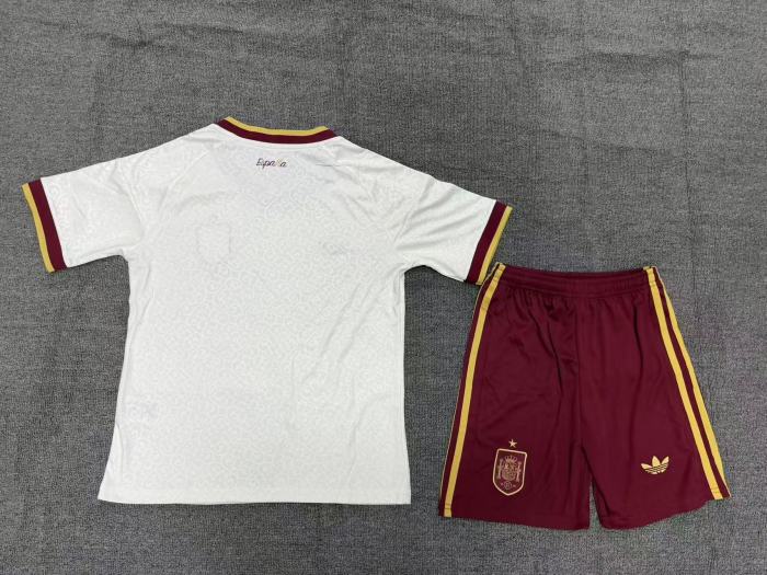 Spain 2026 World Cup Away Kids Suit & Socks