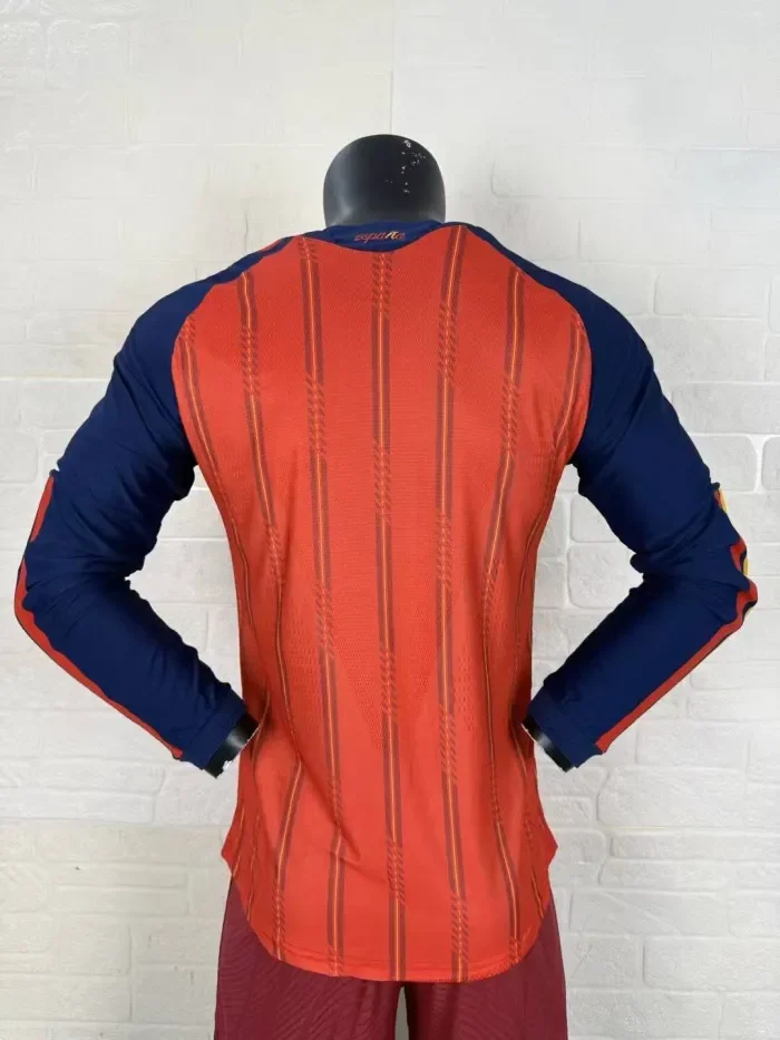 Spain 2026 World Cup Home Long Sleeve Player Man Jersey (2 stars)