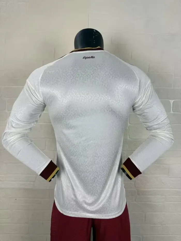 Spain 2026 World Cup Away Long Sleeve Player Man Jersey(2 stars)