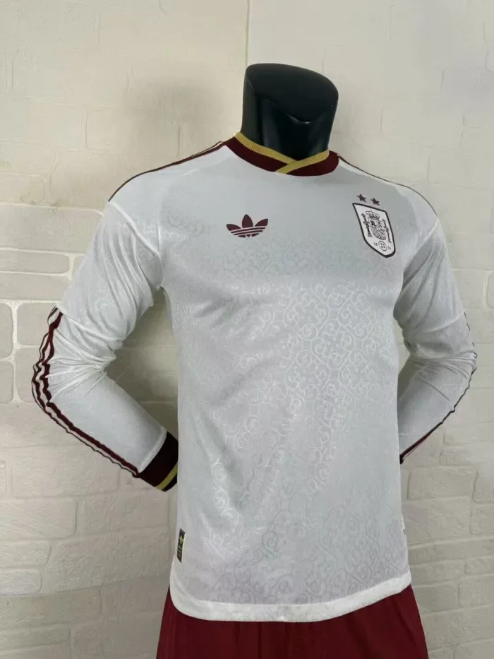 Spain 2026 World Cup Away Long Sleeve Player Man Jersey(2 stars)