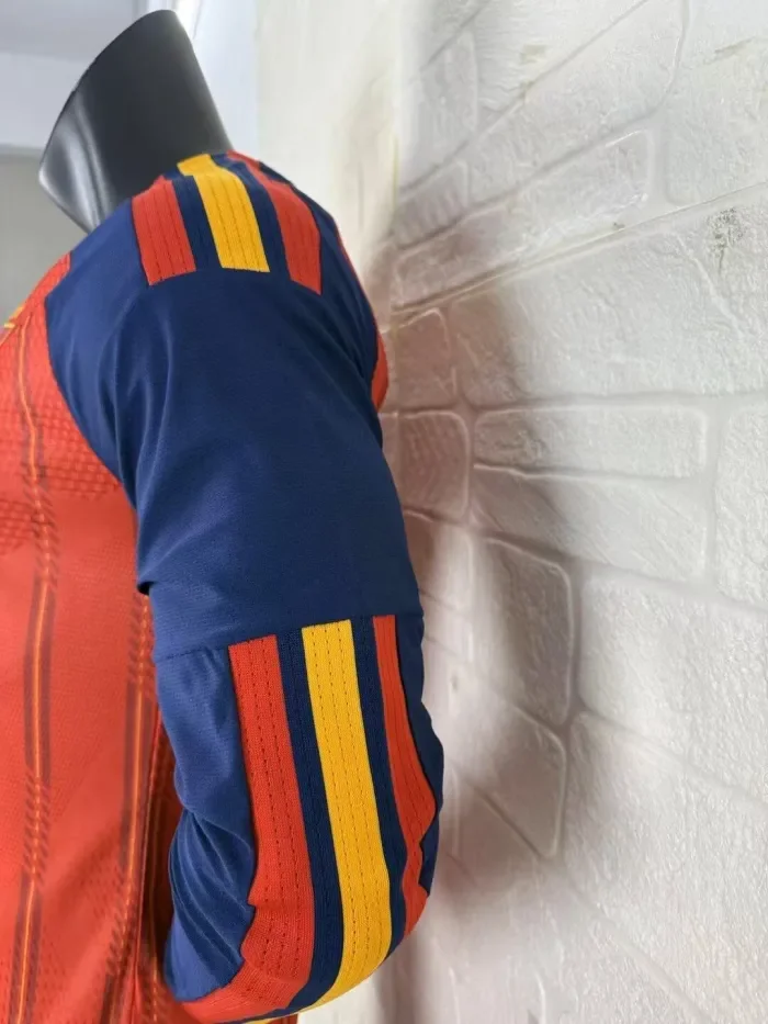 Spain 2026 World Cup Home Long Sleeve Player Man Jersey (2 stars)