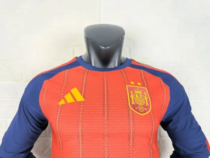 Spain 2026 World Cup Home Long Sleeve Player Man Jersey (2 stars)