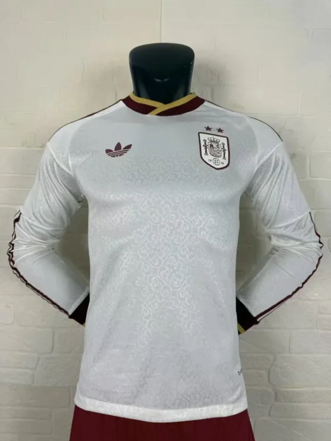 Spain 2026 World Cup Away Long Sleeve Player Man Jersey(2 stars)