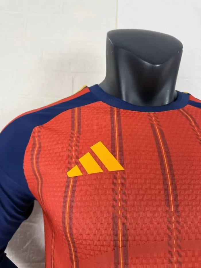 Spain 2026 World Cup Home Long Sleeve Player Man Jersey (2 stars)