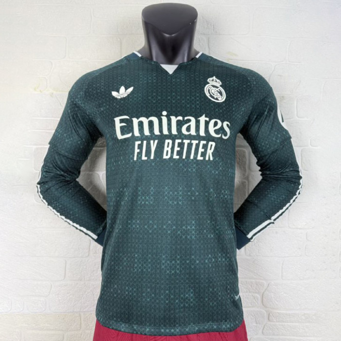 Real Madrid Away Player Long Sleeve Men Jersey 26/27