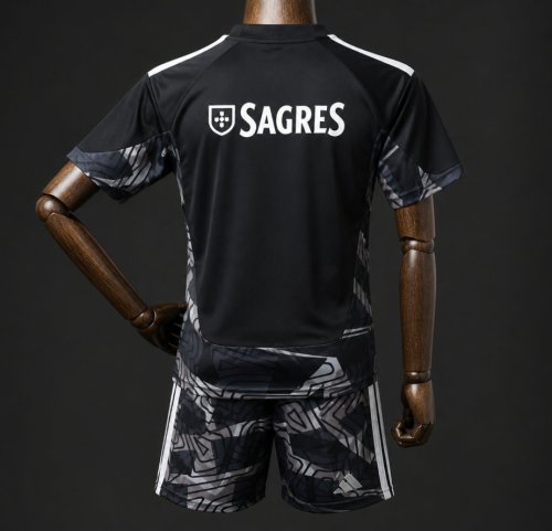 SL Benfica Black Goalkeeper Kids Suit 26/27
