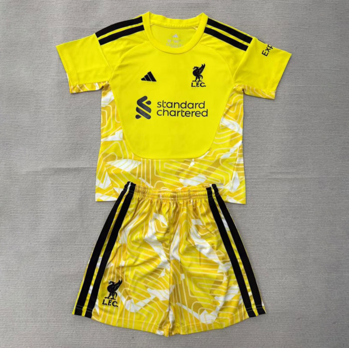 Liverpool Yellow Goalkeeper Kids Suit 26/27