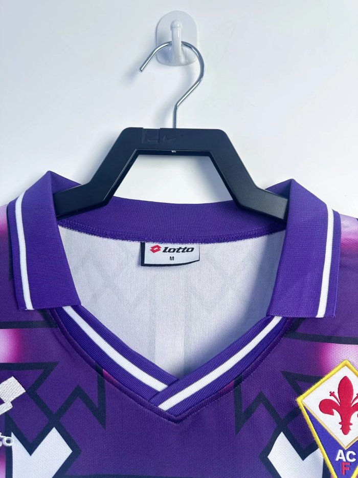 Fiorentina Away Long Sleeve Retro Jersey 92/93