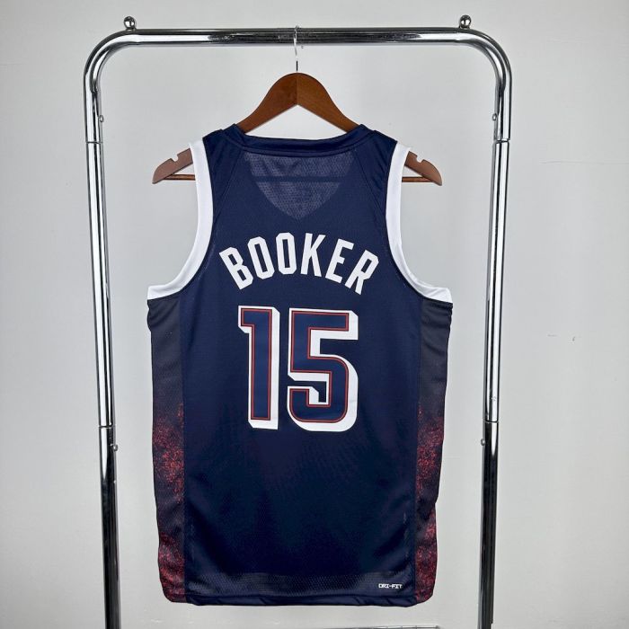 Devin Booker Team  USA 2024 Swingman Away Jersey Blue