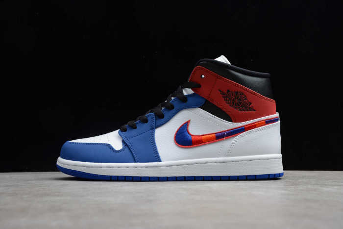 Air Jordan 1 Mid Multi-Color Swoosh 852542-146