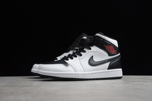Air Jordan 1 Mid White Red Black BQ6472-101