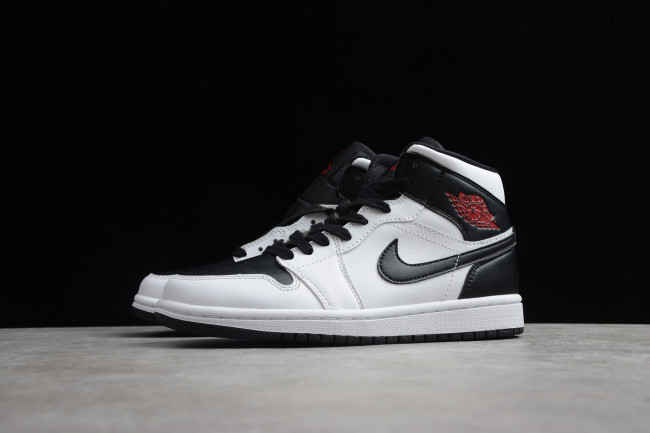 Air Jordan 1 Mid White Red Black BQ6472-101