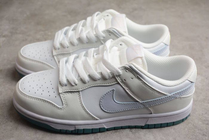 SB Dunk Low GS White Green Grey Teal FD9911-101
