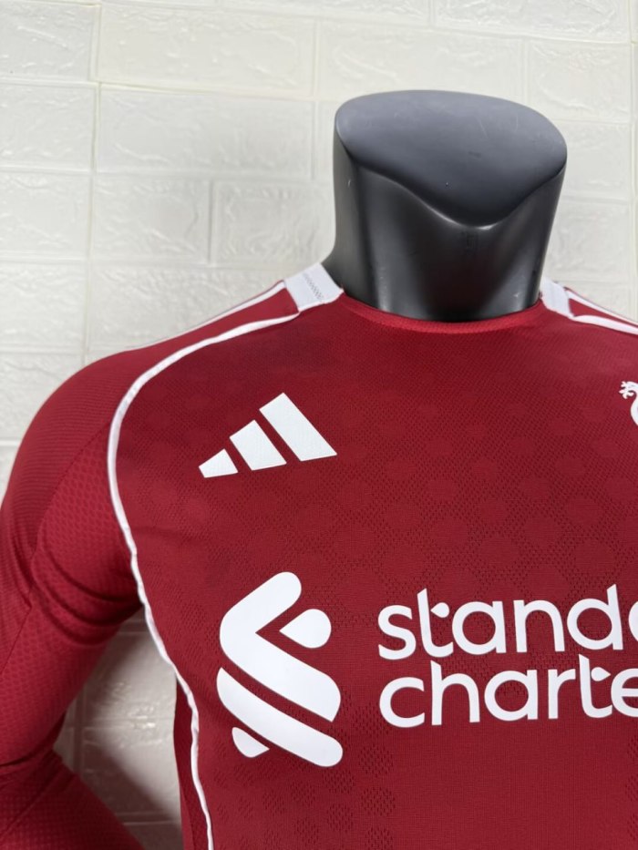 Liverpool Home Player Version Long Sleeve Jersey 25/26