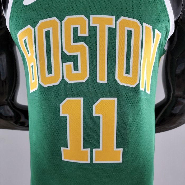 Kyrie Irving Boston Celtics Swingman Jersey Green Gold