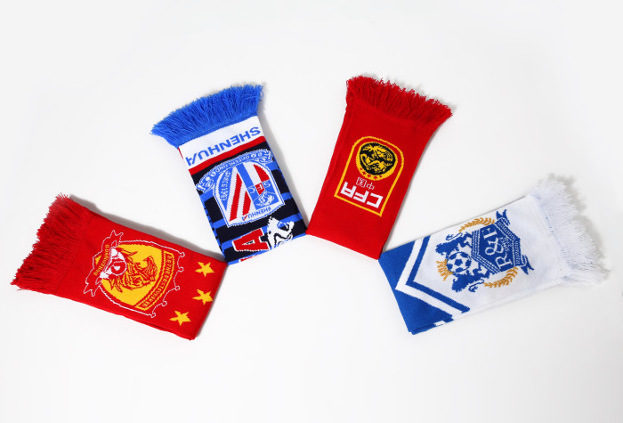 Chinese Super League Knitted Football Club Scarf Plush Souvenir