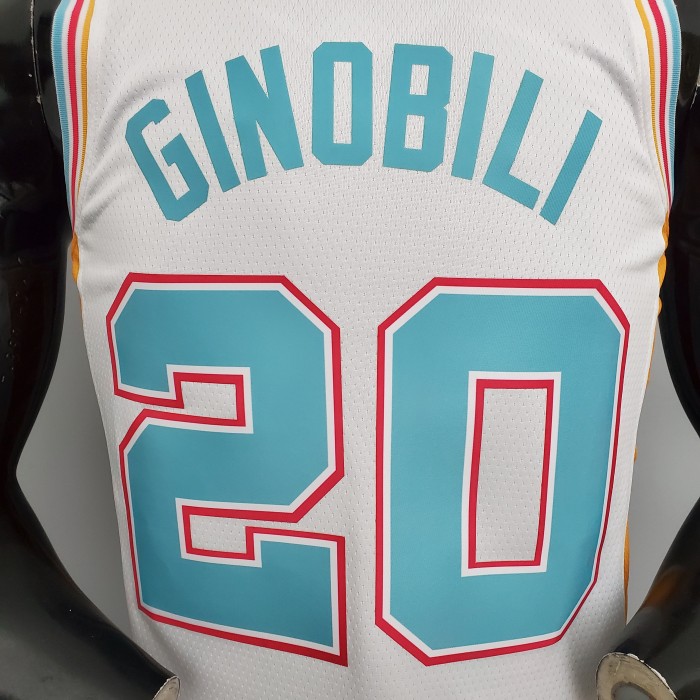Manu Ginobili San Antonio Spurs 2022 City Edition Swingman Jersey White