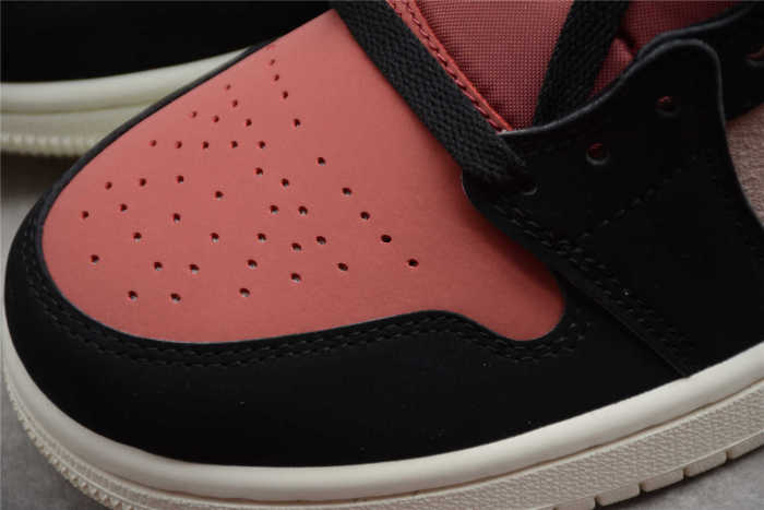 Air Jordan 1 Mid Suede Trainers BQ6472-202 Canyon Rust/Black
