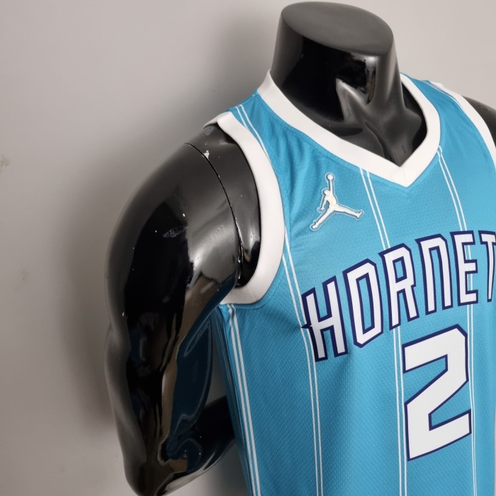 LaMelo Ball Charlotte Hornets 75th Anniversary Swingman Jersey Blue