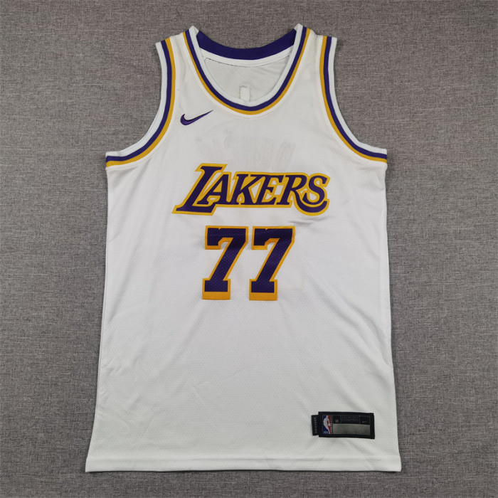 Los Angeles Lakers Kids Jersey White Icon Edition 22/23 NO.77 Dončić