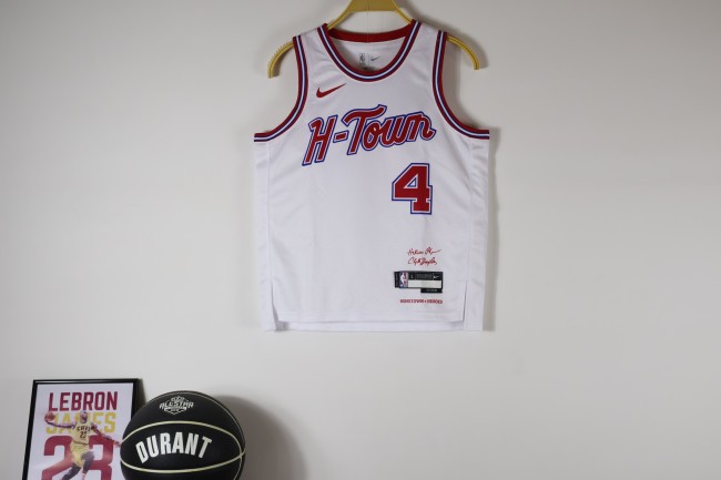 Houston Rockets Kids Jersey City Edition 23/24 NO.4 GREEN