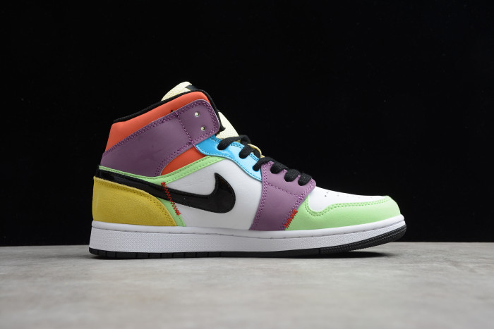 Air Jordan 1 Mid SE Multi-Color CW1140-100 Lightbulb