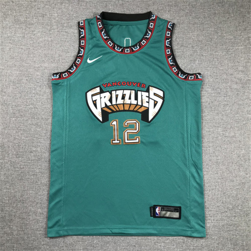 Memphis Grizzlies Kids Basketball Jersey Green 24/25 NO.12 MORANT