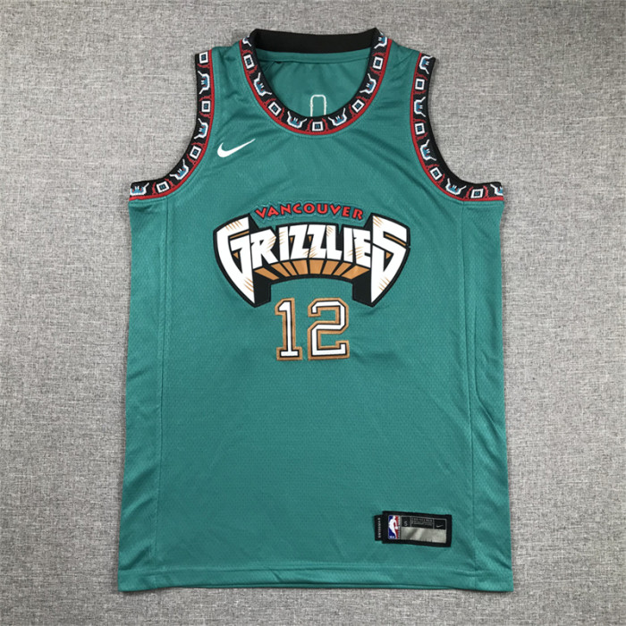 Memphis Grizzlies Kids Basketball Jersey Green 24/25 NO.12 MORANT